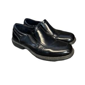 Nunn Bush Kore Bleeker St Bike Toe Slip On Shoes Men 9 Black Preppy Smart Casual
